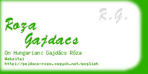 roza gajdacs business card